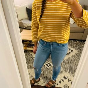 Striped Scoop Neck Top